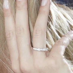 Alliance Valentine Or Blanc Diamant Synthetique