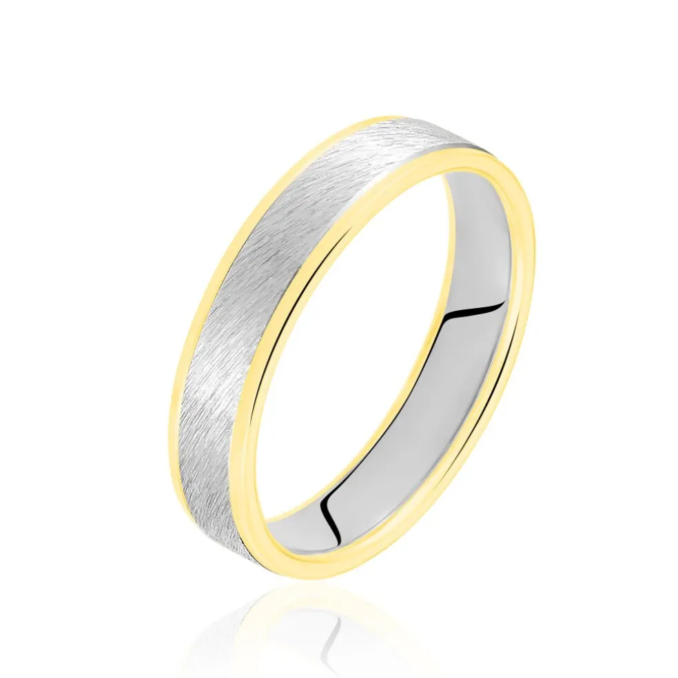 Alliance Viane Ruban Plat Or Bicolore