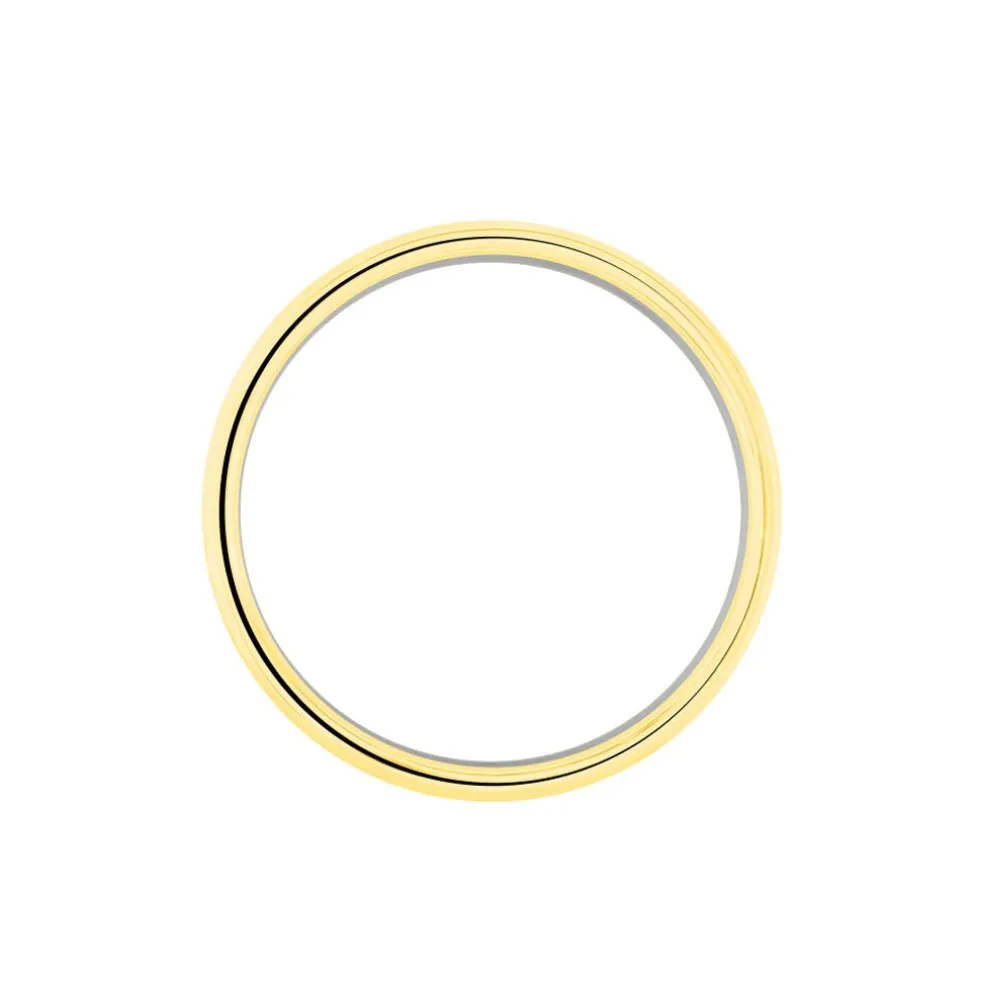 Alliance Viane Ruban Plat Or Bicolore