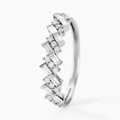 Alliance Zachary Or Blanc Diamant Synthétique