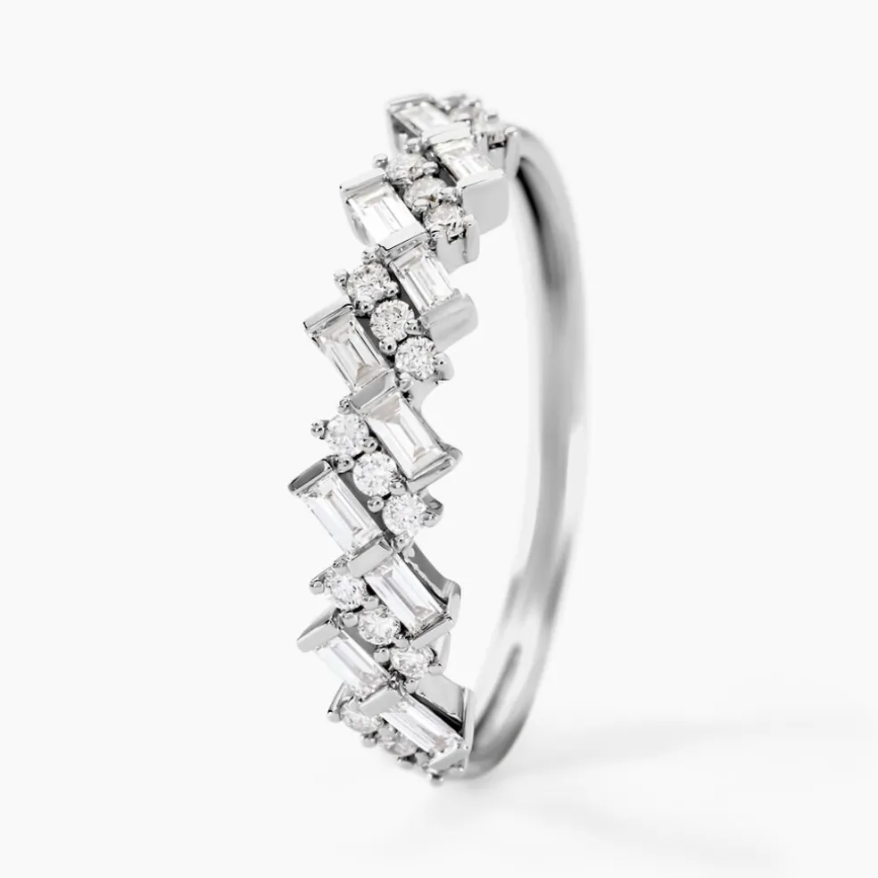 Alliance Zachary Or Blanc Diamant Synthétique