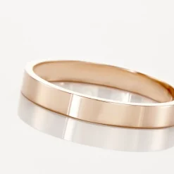 Alliances Argent Rose Inayah Ruban 3mm