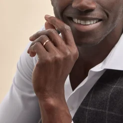 Alliances Argent Rose Inayah Ruban 3mm