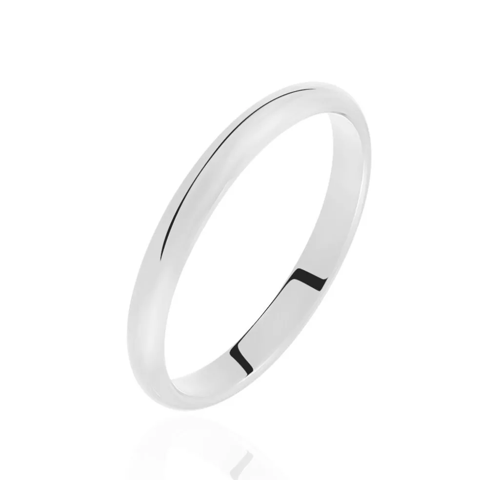 Aphroditia Demi Jonc Bombe Trouwring Wit Platina