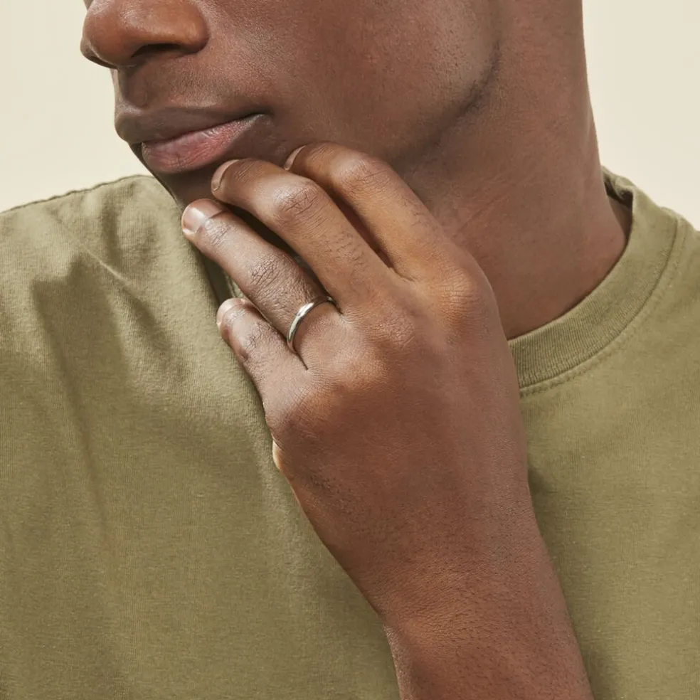 Aphroditia Demi Jonc Bombe Trouwring Wit Platina