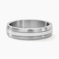 Bague Acier Blanc John