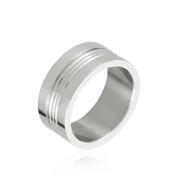 Bague Acier Blanc Walder