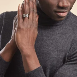 Bague Acier Blanc Walder