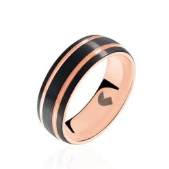 Bague Acier Rose