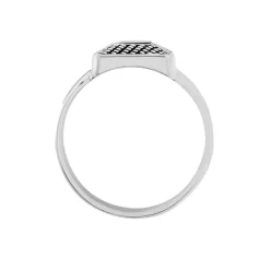 Bague Acier Vieillie Antonny Agate