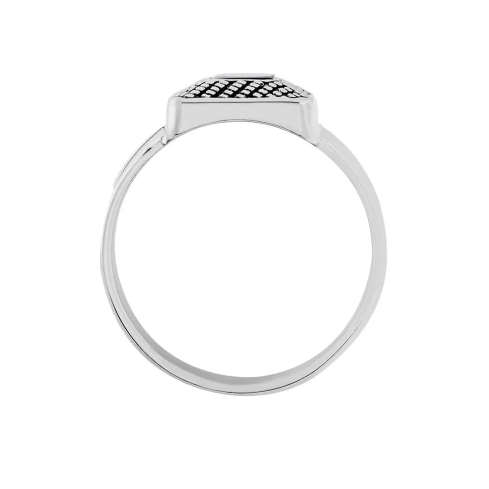 Bague Acier Vieillie Antonny Agate