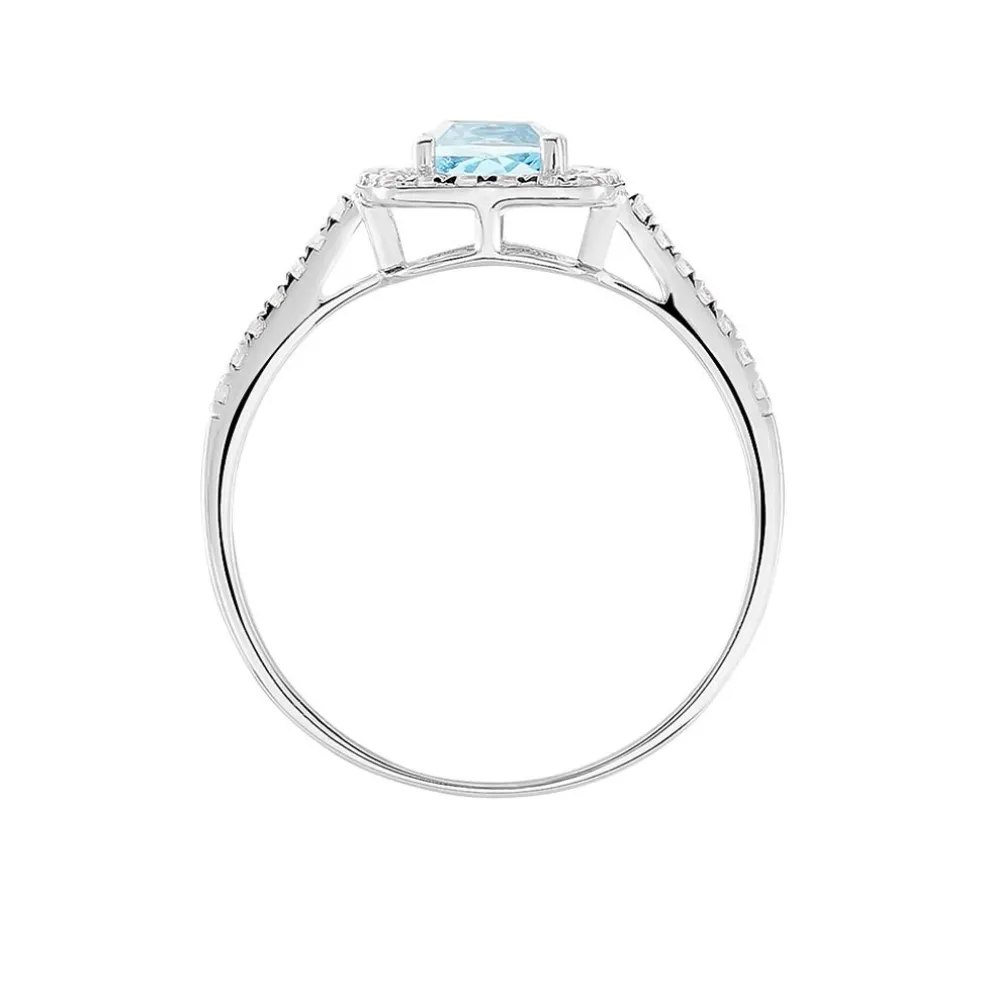 Bague Adrienna Or Blanc Topaze Oxyde De Zirconium