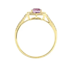 Bague Adrienna Or Jaune Améthyste Oxyde De Zirconium