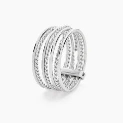 Bague Afiwa Argent Blanc