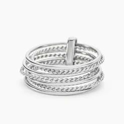 Bague Afiwa Argent Blanc