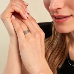 Bague Afiwa Argent Blanc