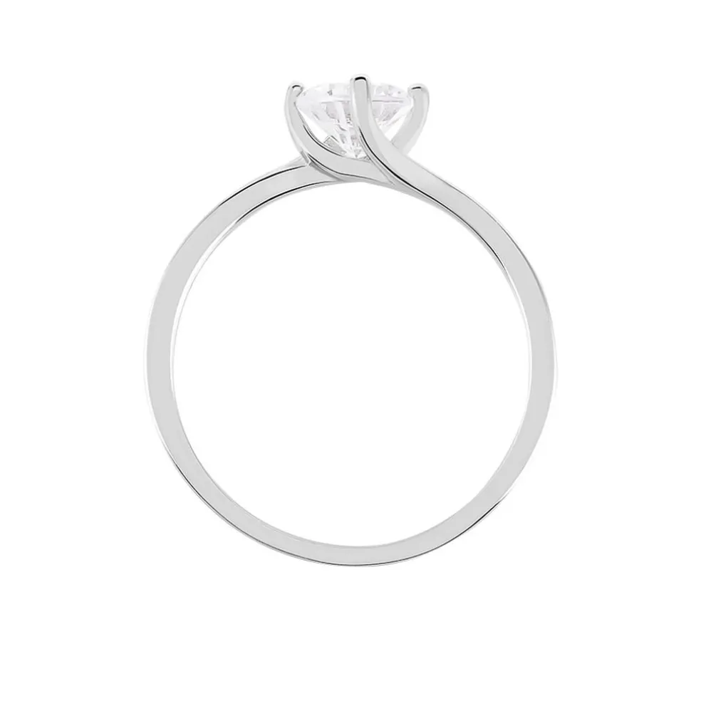 Bague Afsa Argent Blanc Oxyde De Zirconium
