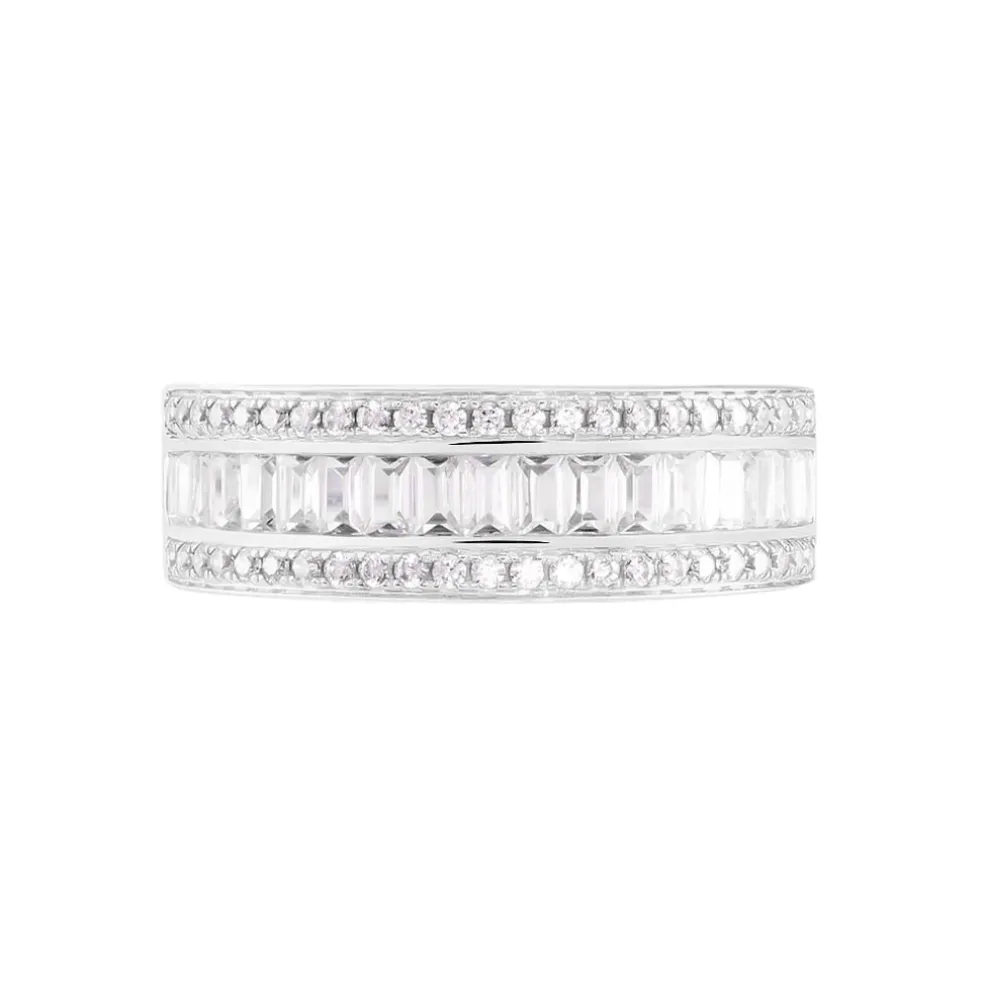 Bague Agathon Or Blanc Oxyde De Zirconium