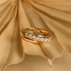 Bague Agostina Or Jaune Oxyde De Zirconium