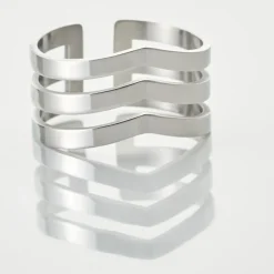 Bague Ajustable Abid Acier Blanc