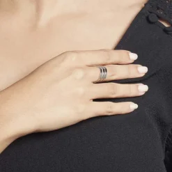 Bague Ajustable Abid Acier Blanc