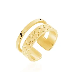 Bague Ajustable Abram Acier Doré