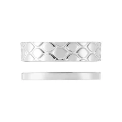 Bague Ajustable Abram Acier Blanc