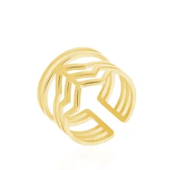 Bague Ajustable Adel Acier Doré