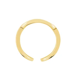 Bague Ajustable Agostino Acier Doré