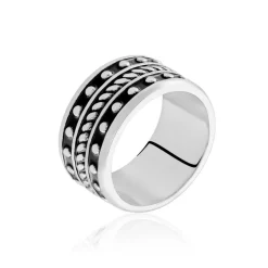 Bague Alban Argent Blanc