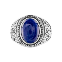 Bague Aleksei Argent Blanc Lapis