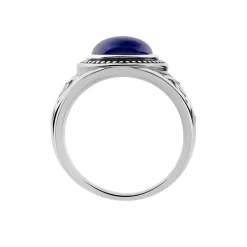 Bague Aleksei Argent Blanc Lapis