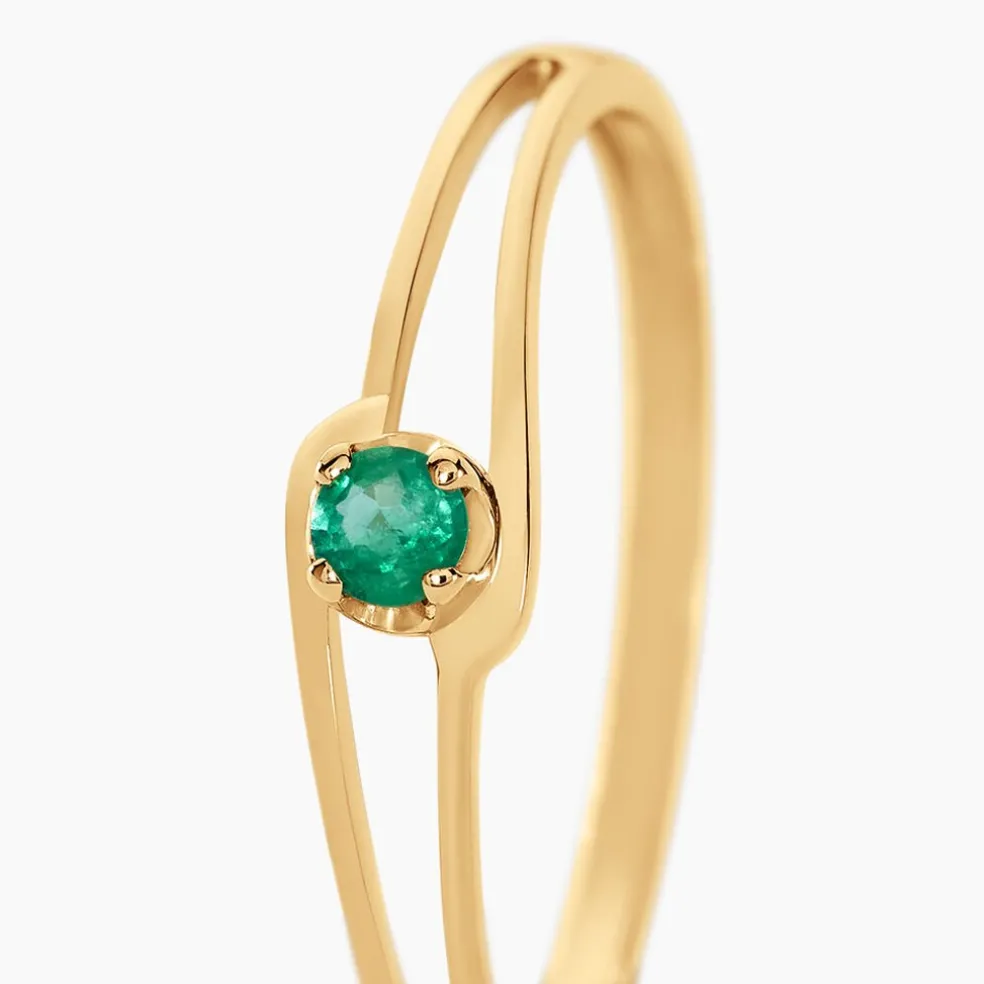 Bague Alisha Or Jaune Emeraude