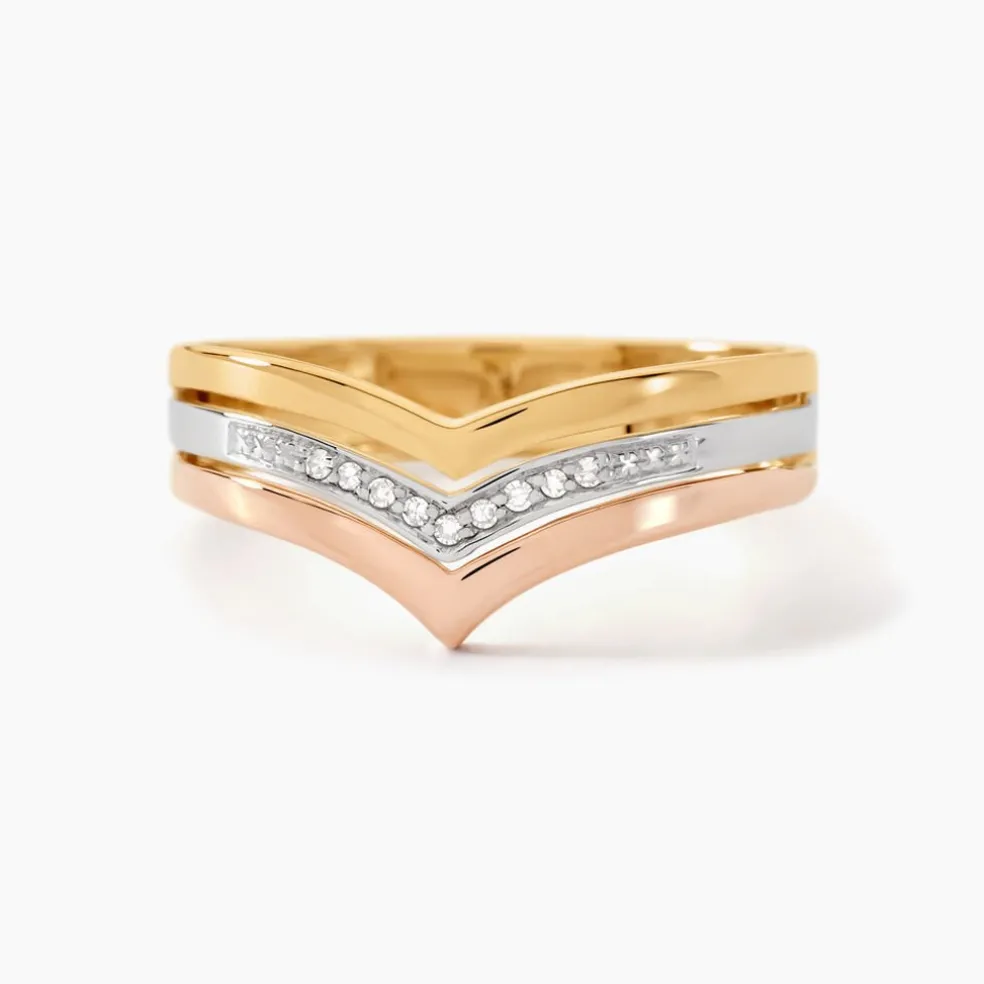 Bague Alix Or Tricolore Diamant