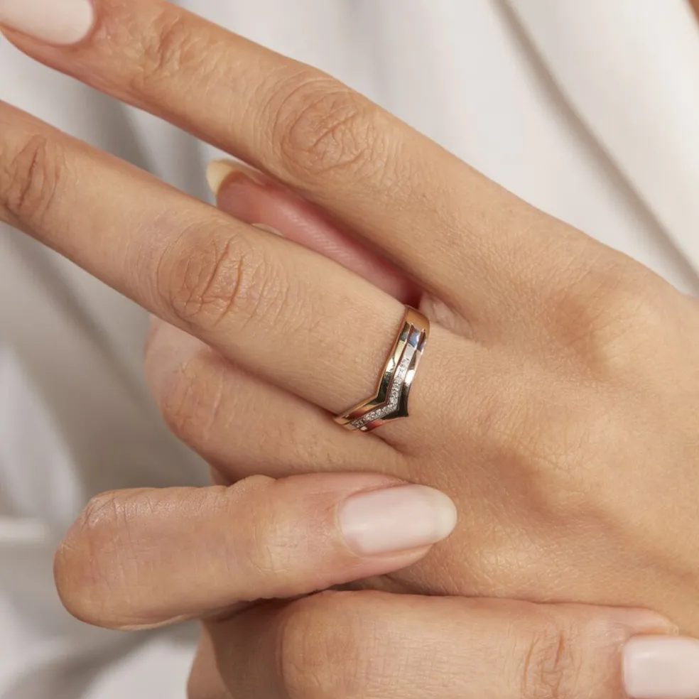 Bague Alix Or Tricolore Diamant