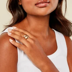 Bague Amae Plaque Or Jaune