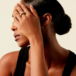 Bague Amae Plaque Or Jaune