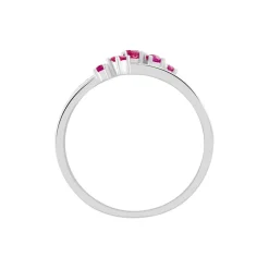 Bague Amarylis Or Blanc Rubis Diamant