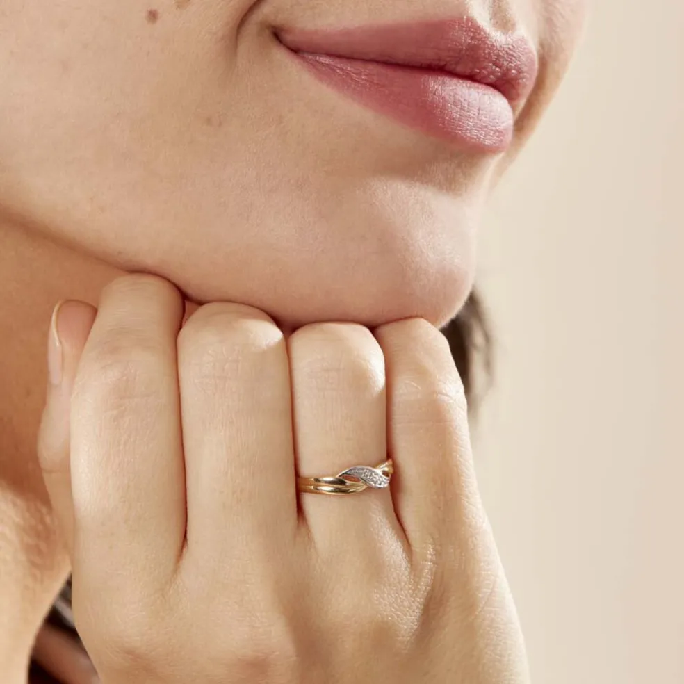 Bague Amayas Or Bicolore Diamant
