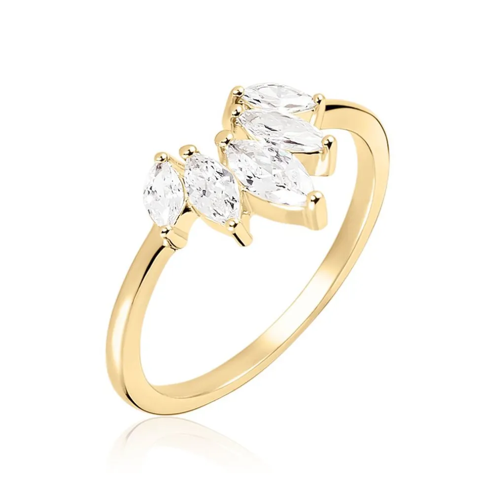 Bague Amazonia Plaqué Or Jaune Oxyde De Zirconium
