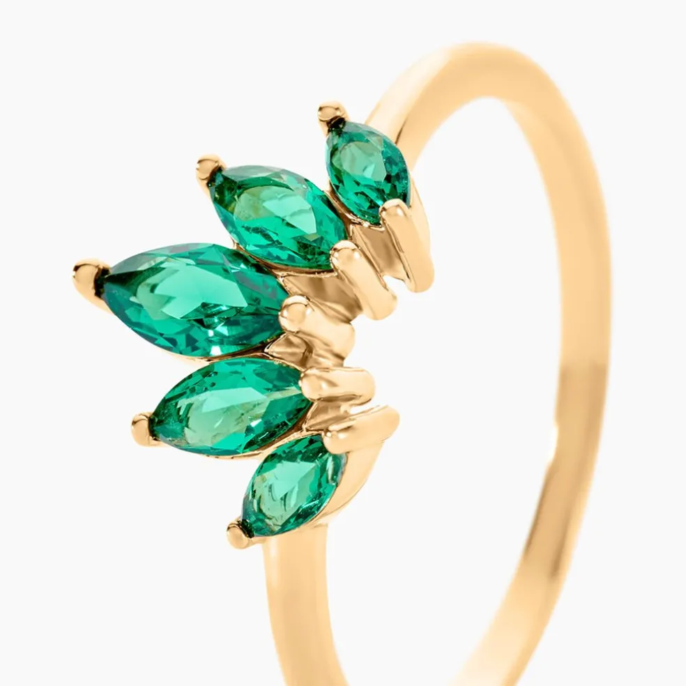 Bague Amazonia Plaqué Or Jaune Oxyde De Zirconium