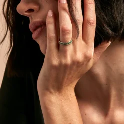 Bague Amias Or Jaune Emeraude Diamant