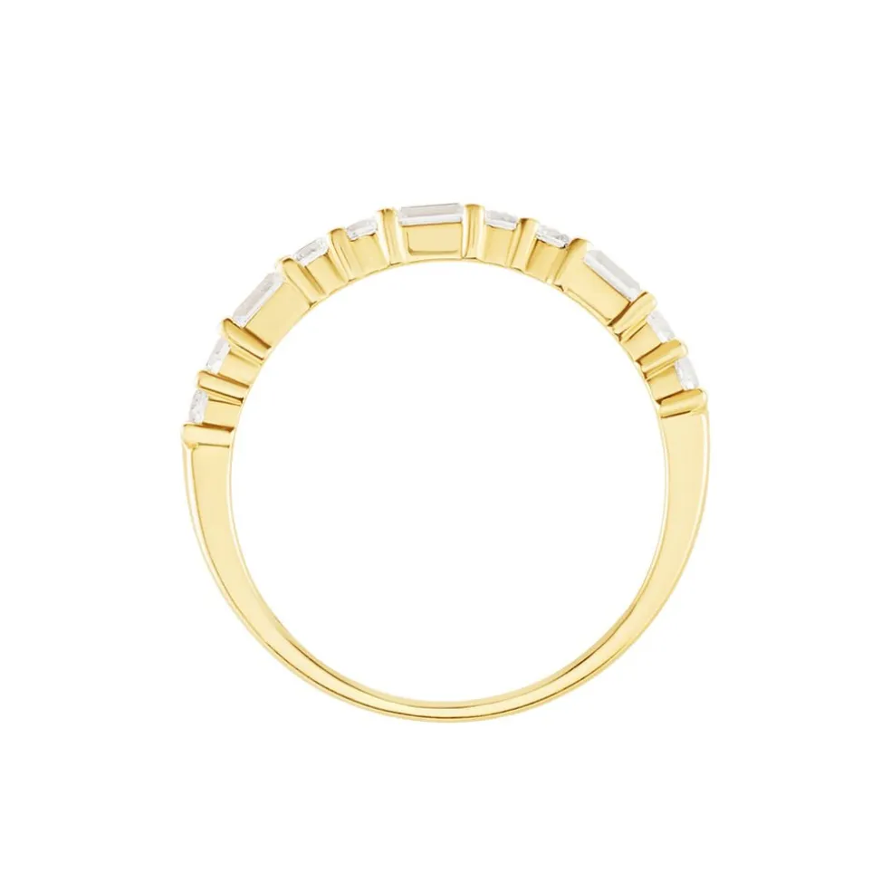 Bague Ammon Or Jaune Oxyde De Zirconium