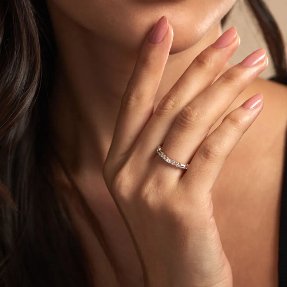 Bague Ammon Or Jaune Oxyde De Zirconium