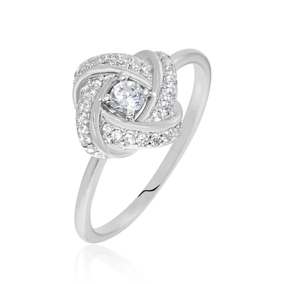 Bague Anasthase Argent Blanc Oxyde De Zirconium