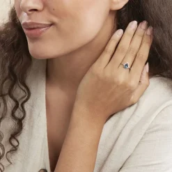 Bague Anatolie Or Blanc Topaze Et Oxyde De Zirconium