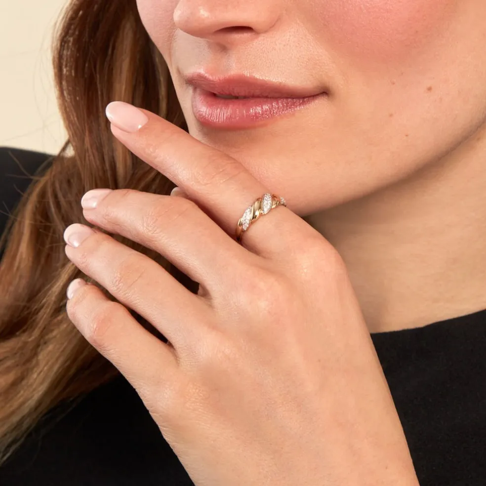 Bague Andriy Or Jaune Oxyde De Zirconium
