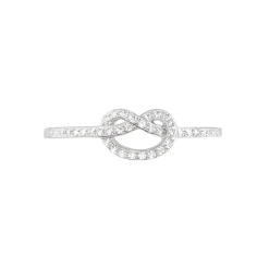 Bague Anfel Or Blanc Oxyde De Zirconium