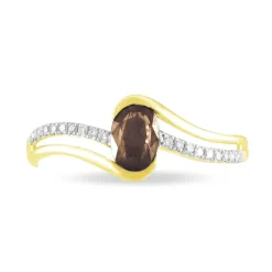 Bague Anja Or Jaune Quartz Et Diamant