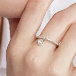 Bague Aodh Argent Blanc Oxyde De Zirconium